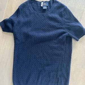 Women’s Navy Brooks Brothers short-sleeved knit